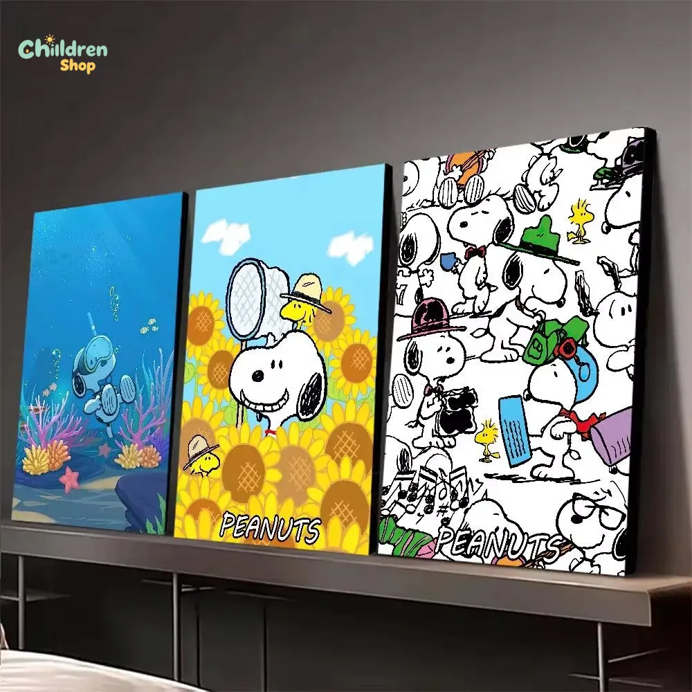 Resin Art Work - Obraz diamentowy z motywem Snoopy, okrągły/kwadratowy,