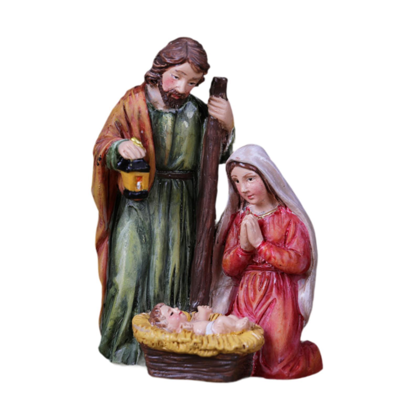 Resin Art Work - Scena Narodzin Jezusa Święta Rodzina Figurki