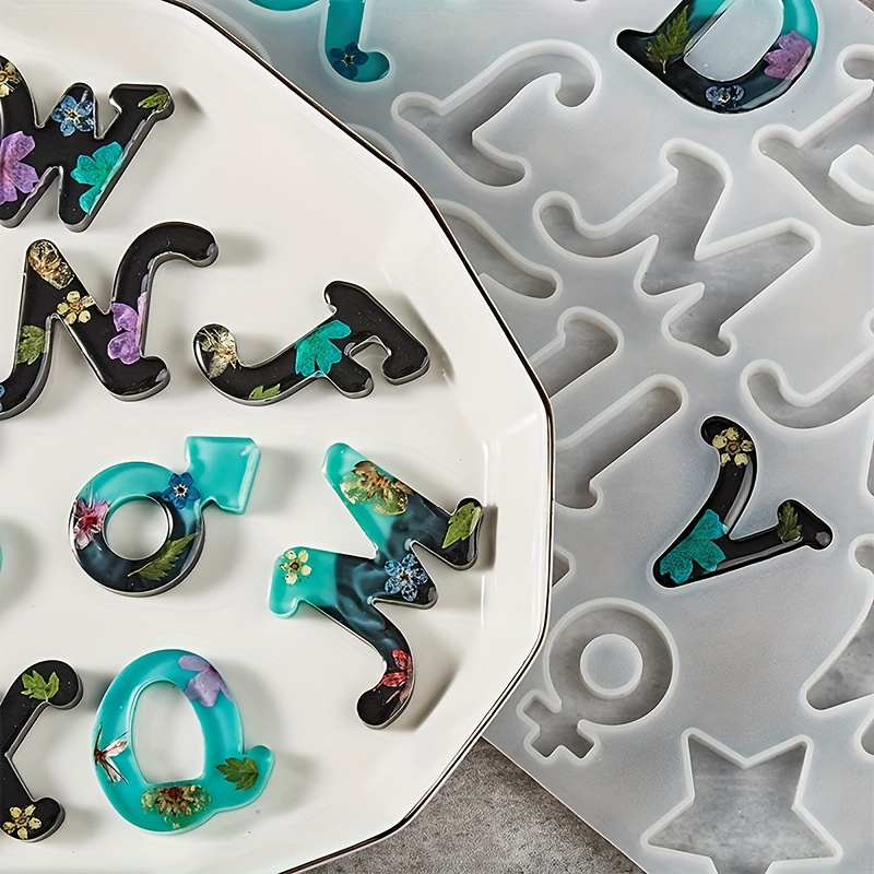 Resin Art Alphabet - Forma do odlewania żywicy, styl A,
